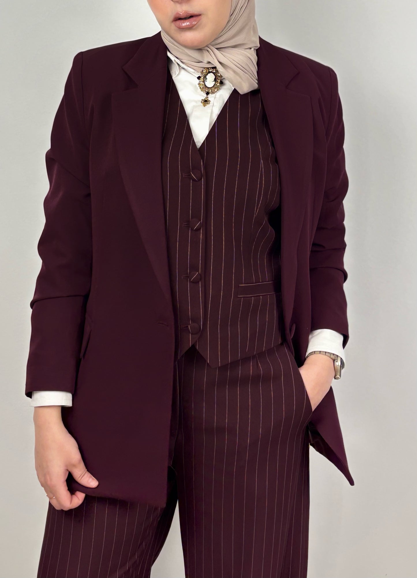 Signature Burgundy Blazer