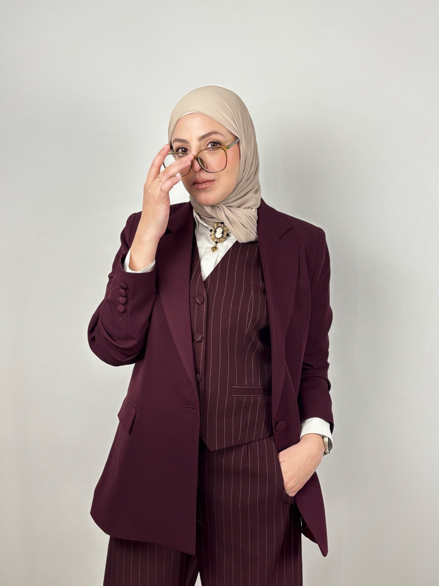Signature Burgundy Blazer