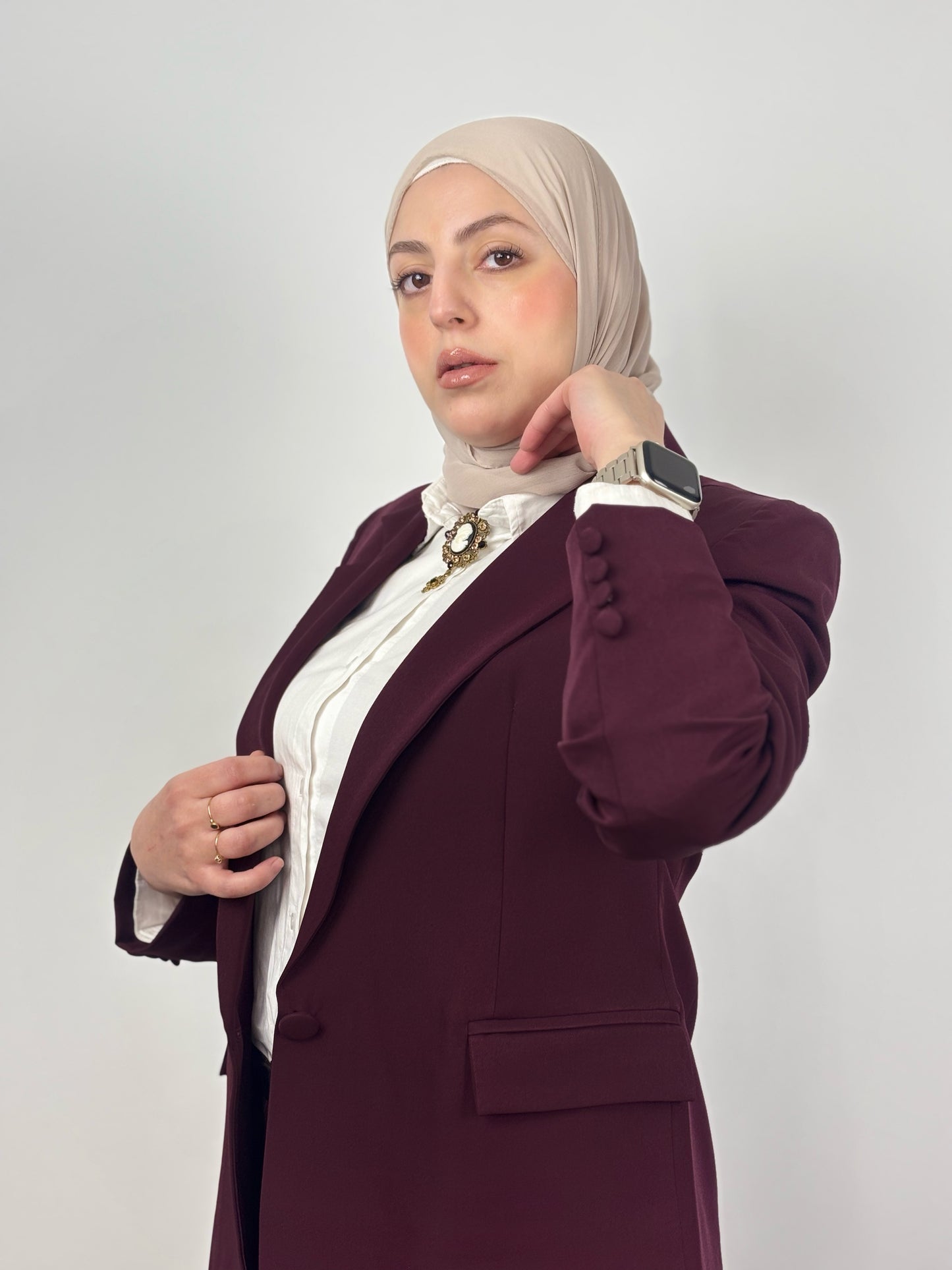 Signature Burgundy Blazer