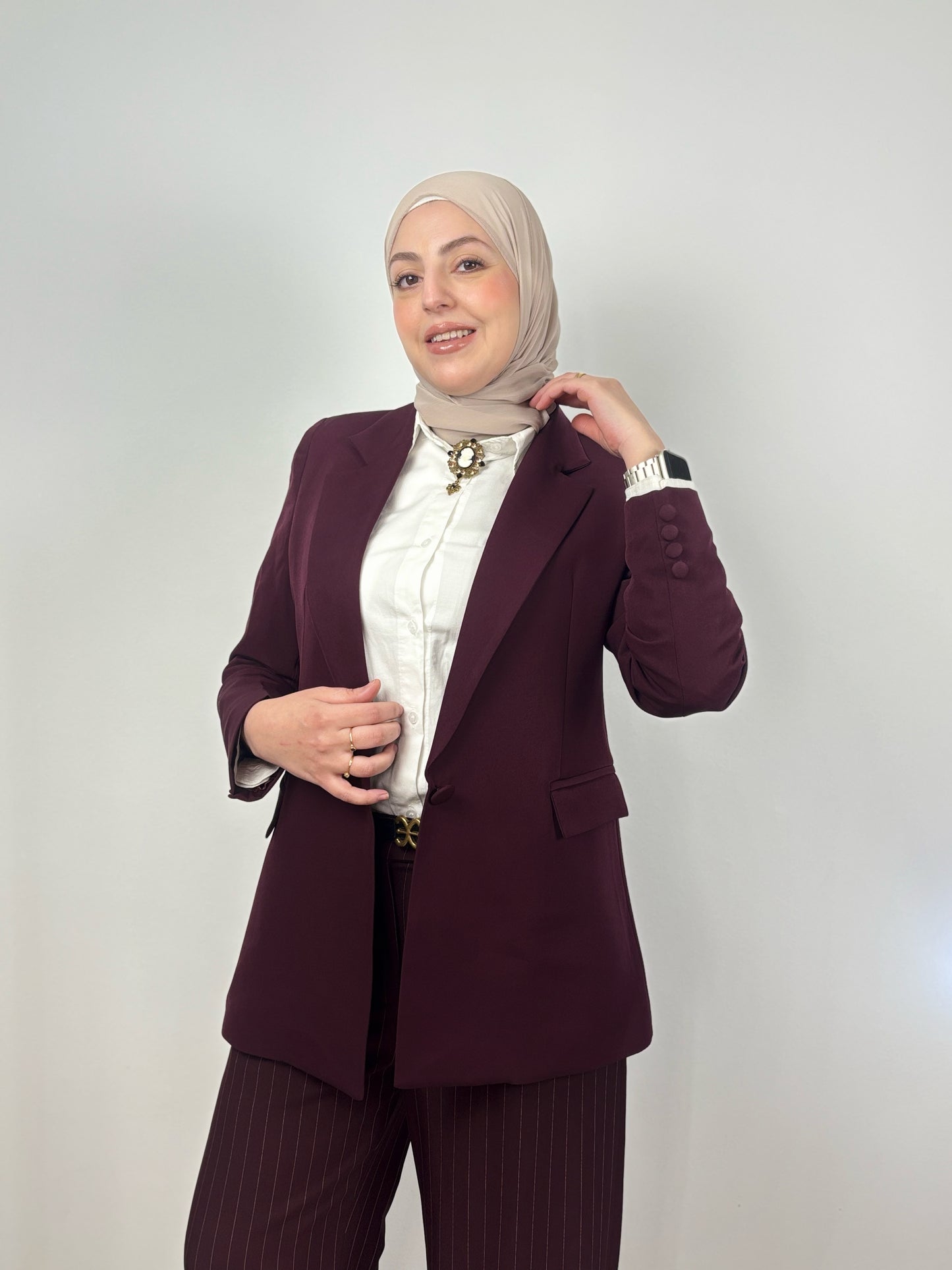 Signature Burgundy Blazer