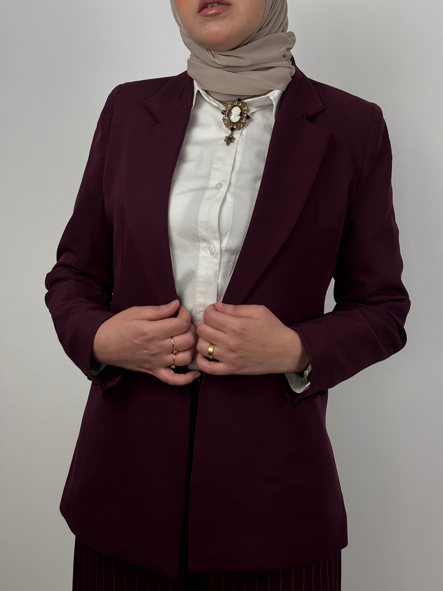 Signature Burgundy Blazer